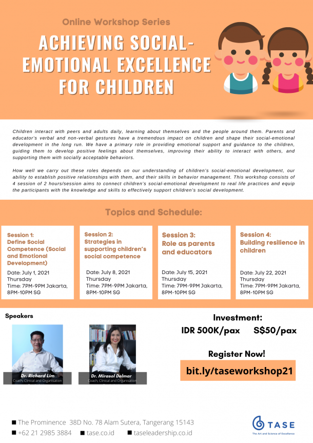 Tase Workshop Series: Achieving Social-Emotional Excellence for Children